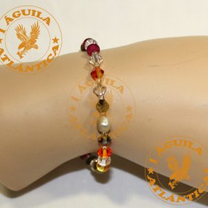 1AGUILA-ATLANTICA P-9 pulsera swarovski roja y verde