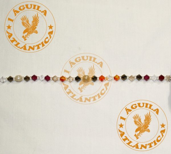 1AGUILA-ATLANTICA P-9 pulsera swarovski rojo y verde