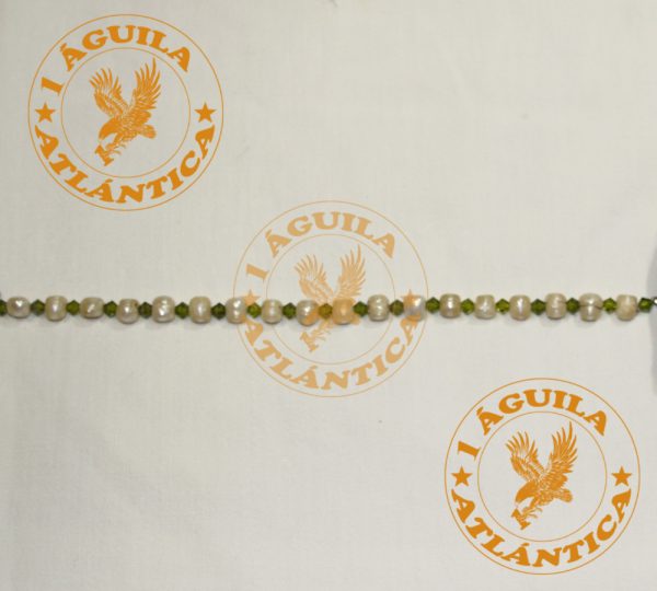 1AGUILA-ATLANTICA-P-8 PULSERA SWAROVSKI BLANCA Y VERDE